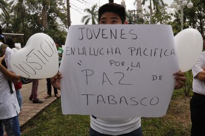 Protestan contra inseguridad en Tabasco