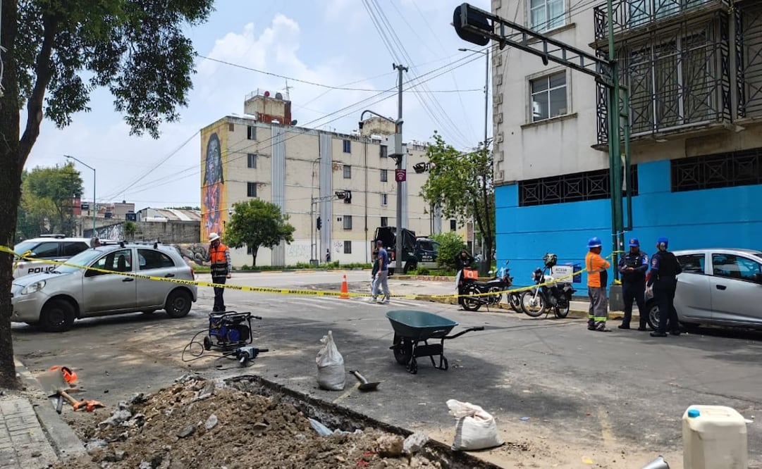 Fuga de gas en la colonia Guerrero. Foto: Especial