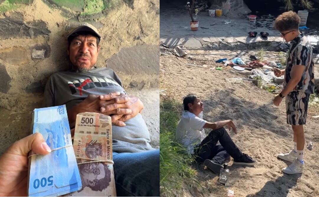 HotSpanish regala 100 mil pesos a vagabundo y se lo gasta en un día. Foto: Captura de video