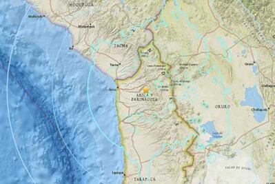 Momento exacto del sismo en Chile