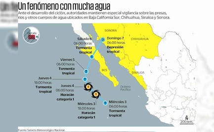 En alerta, 4 estados por tormenta Lorena