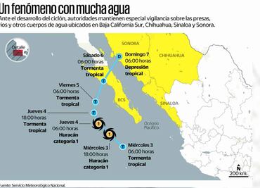 En alerta, 4 estados por tormenta Lorena