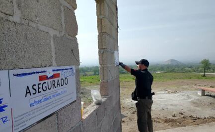 Aseguran predio donde se edificaba parque ecoturístico sin autorización cerca de Teotihuacán