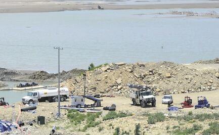 Presa de Cerro Prieto en mínimo nivel