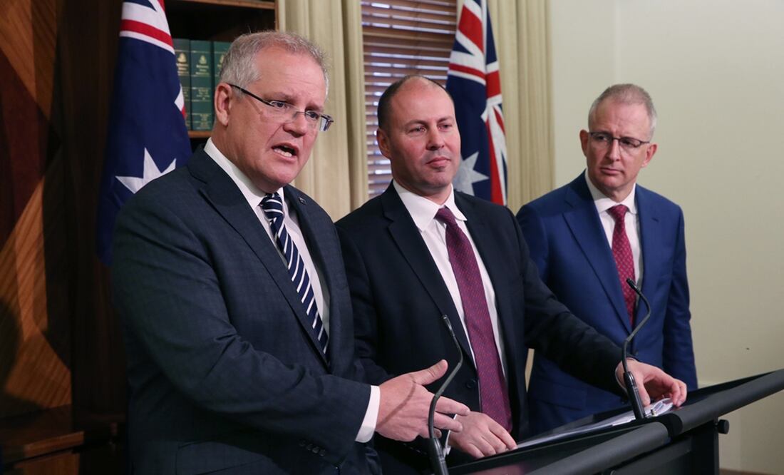 Scott Morrison, primer ministro de Australia (izq). Foto: EFE