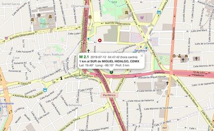 Se registra sismo de 2.1 en Miguel Hidalgo