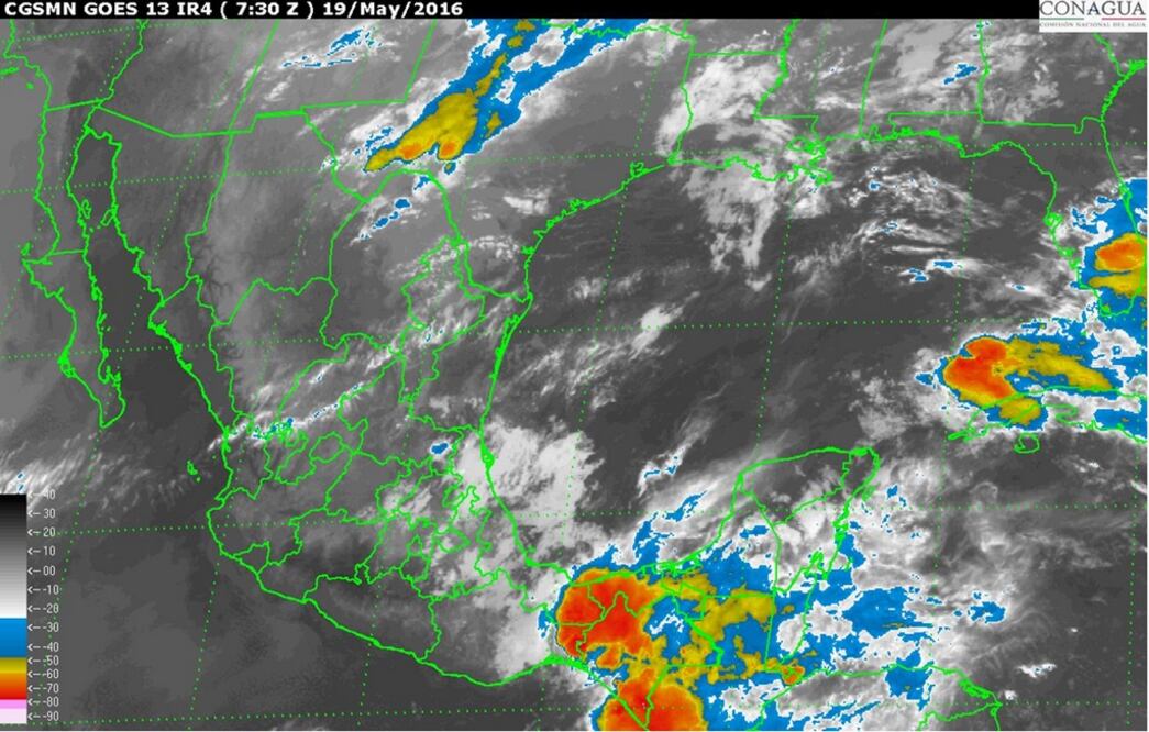 En la foto: Imagen satelital del SMN