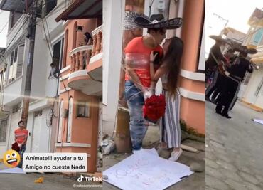 Viral: atan a su amigo para que declare su amor con serenata