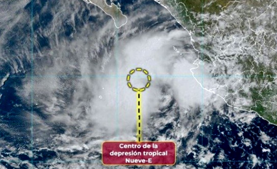 Depresión Tropical Nueve-E. Foto: captura de pantalla