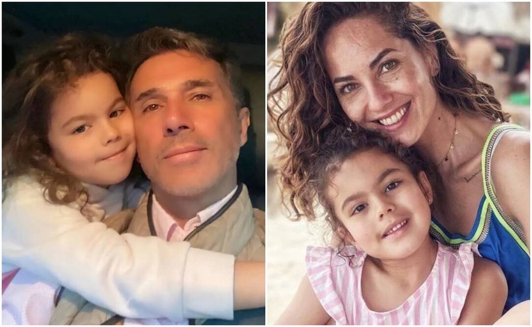 Mila con sus abuelos Sergio Mayer y Bárbara Mori.