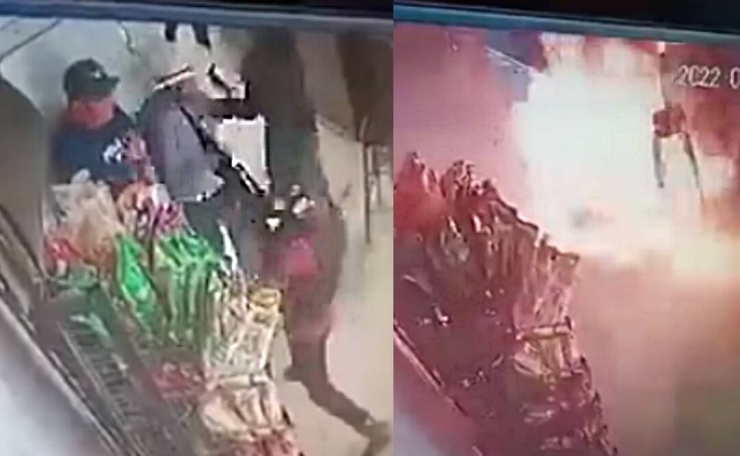 Foto: Captura de video/ En las imágenes se ve a un grupo de hombres rocían el lugar con un líquido, después le prenden fuego 