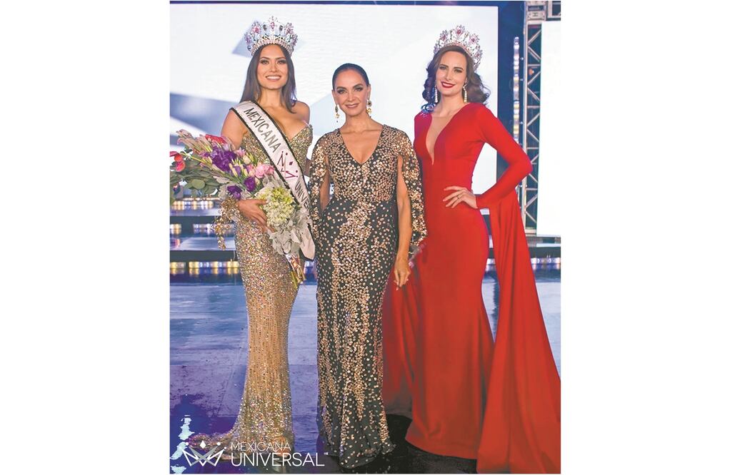 Andrea Meza (Mexicana Universal), Lupita Jones y Claudia Lozano, suplente de Sofía Aragón. Foto: CORTESÍA