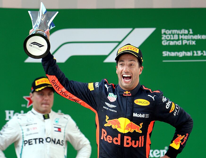 XINHUA. Daniel Ricciardo