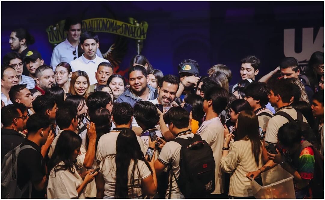 Jorge Álvarez Máynez en la Universidad Autónoma de Sinaloa, Campus Culiacán. Foto: Especial