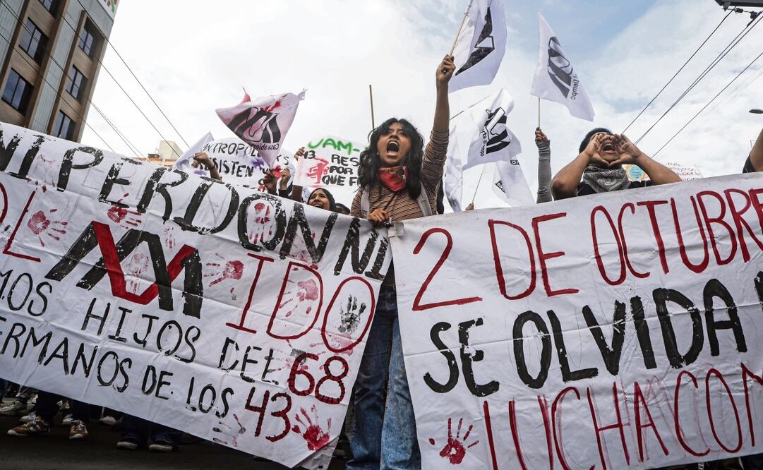 Exigen que no se repita represión estudiantil. Foto: Gabriel Pano | El Universal