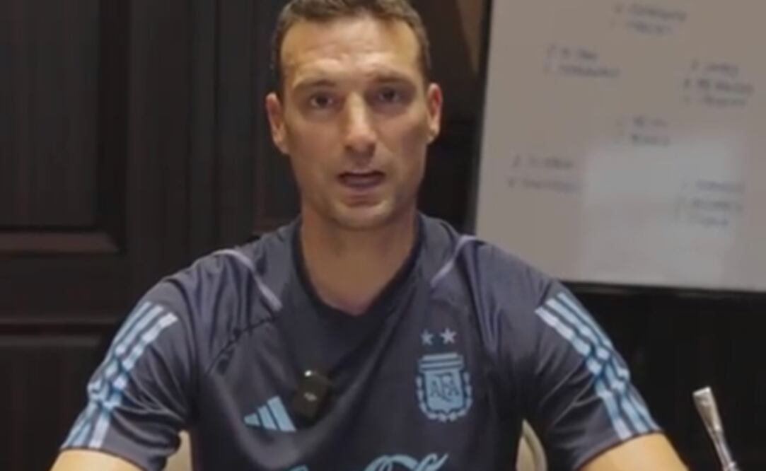 Lionel Scaloni presentando la lista de convocados de Argentina / Foto: Especiales