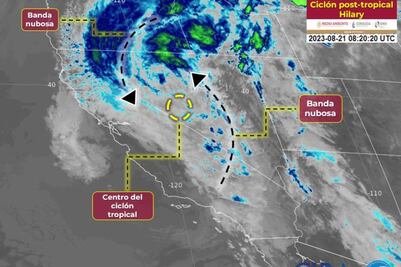 “Hilary” se aleja y pierde fuerza, pero dejará lluvias y chubascos en Baja California