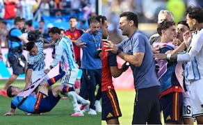Leandro Paredes desata pelea al final del España vs Argentina / Foto: Imago7