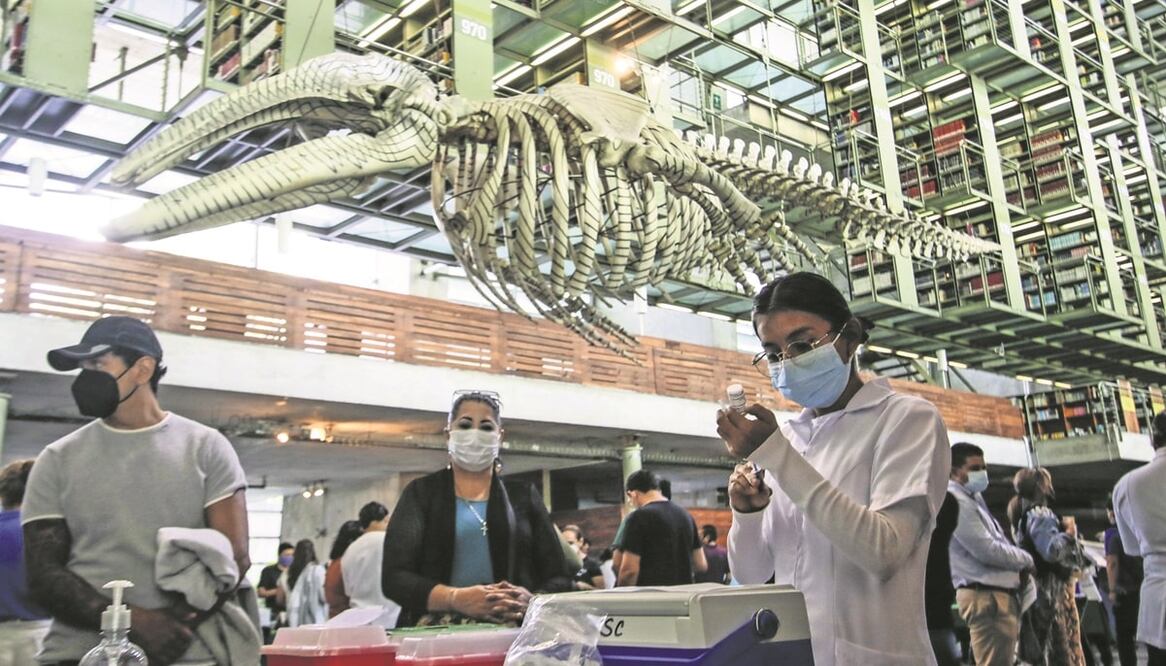 La Biblioteca Vasconcelos es una de las dos sedes en las que se les aplicará su primera dosis anti-Covid a menores con padecimientos. Foto: Archivo. El Universal