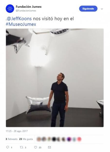 Jeff Koons visita el Museo Jumex