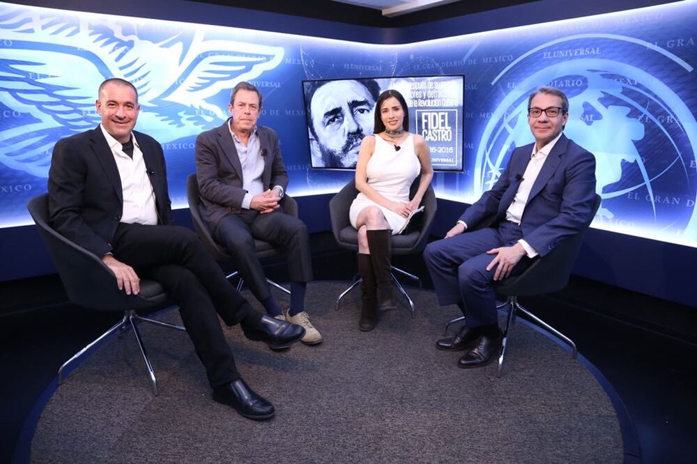 Mauricio Meschoulam, Enrique Berruga, Yuli García y José Ramón Lorenzo en el estudio de grabación de EL UNIVERSAL. Fotografía de Berenice Fregoso EL UNIVERSAL