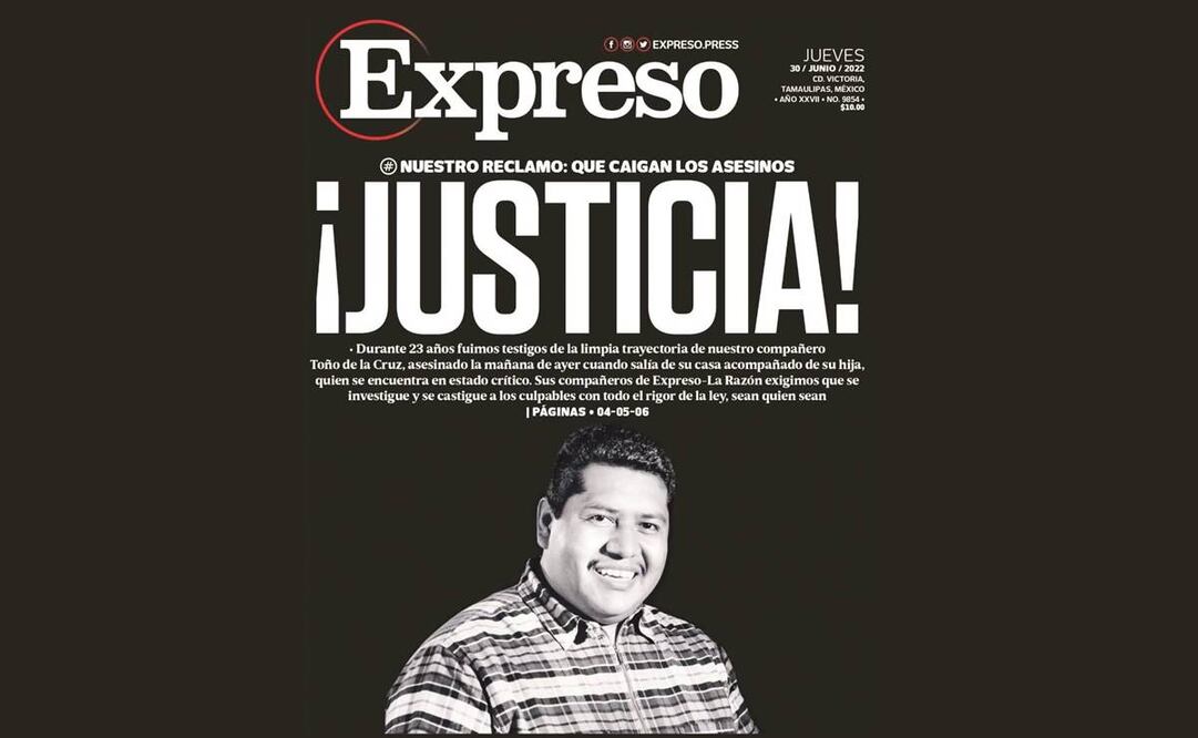 El diario Expreso publicó una edición para exigir justicia. Foto: Especial.