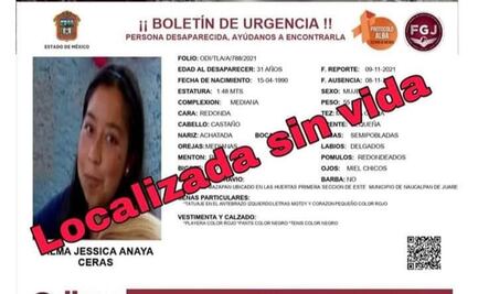 Hallan sin vida a Alma Jessica en barranca de Los Cipreses; estaba desaparecida desde el 9 de noviembre