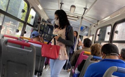 En el transporte público, 85% de capitalinos usan cubrebocas 