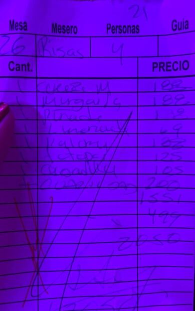 Ticket Consumo Garibaldi. / Foto: Selene Alonzo Romero.