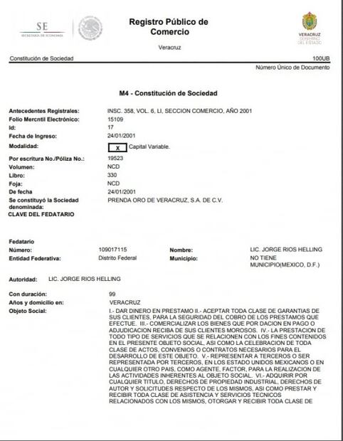 Collado creó red de empeño en al menos ocho estados