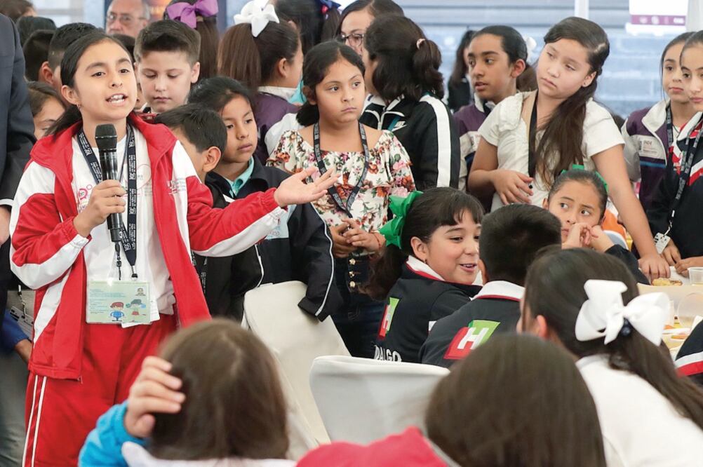 Niños de todo el país participaron en el Parlamento Infantil, en la Cámara Baja. (IVÁN STEPHENS)