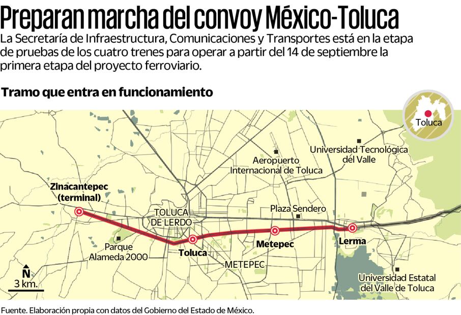 En septiembre abrirá primer tramo del Tren Interurbano