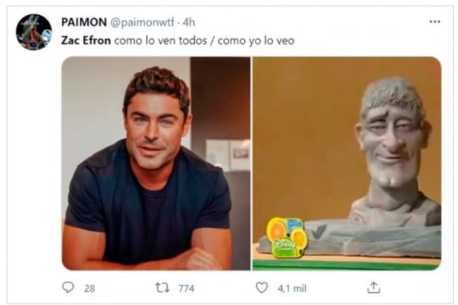 Impacta nuevo rostro de Zac Efron, lo llaman "Calamardo guapo"
