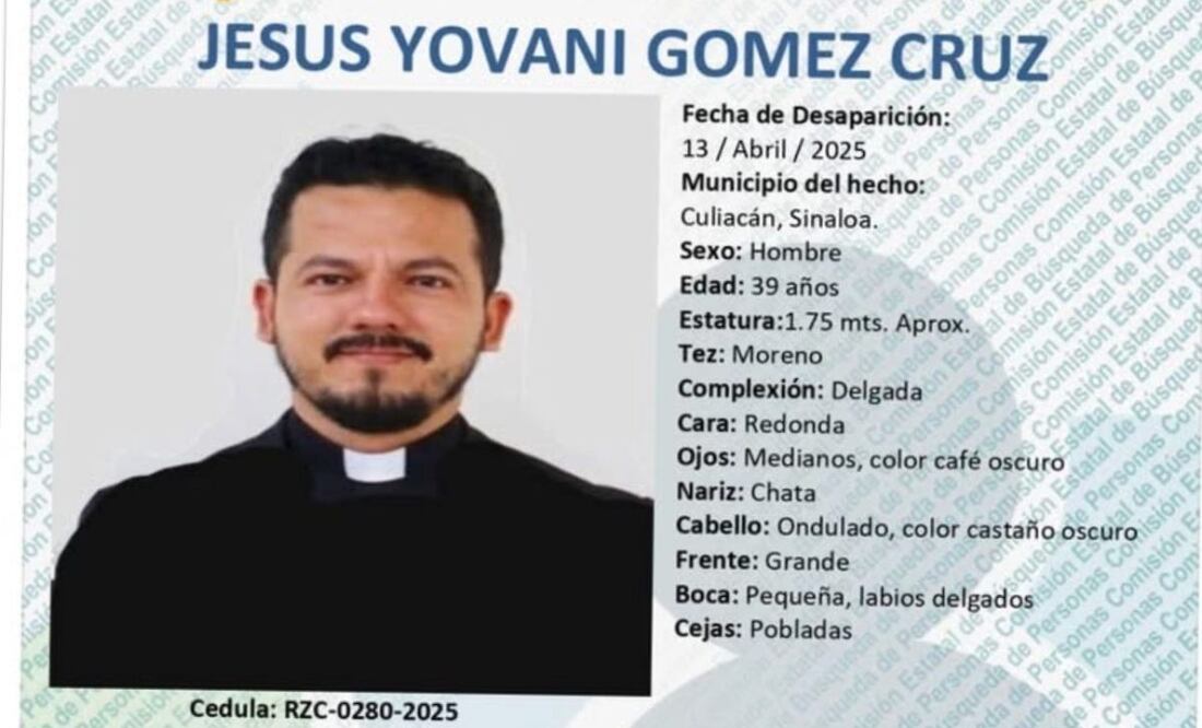 Según los datos, el sacerdote de la iglesia del Sagrado Corazón de Jesús fue visto por última vez a las siete de la tarde. Foto: Especial/El Universal