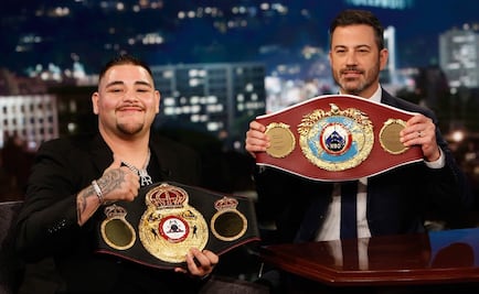 Andy Ruiz Jr. asiste al programa de Jimmy Kimmel 