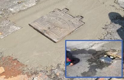 Después de 5 años y caída de una señora, arreglan coladera en la Morelos