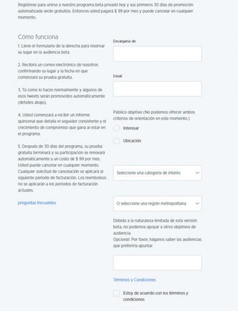 Twitter establece tarifa de 99 dólares al mes