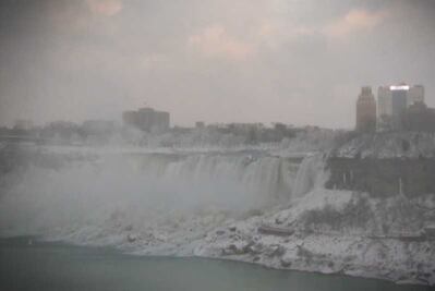 Cataratas del Niágara se congelan por onda polar
