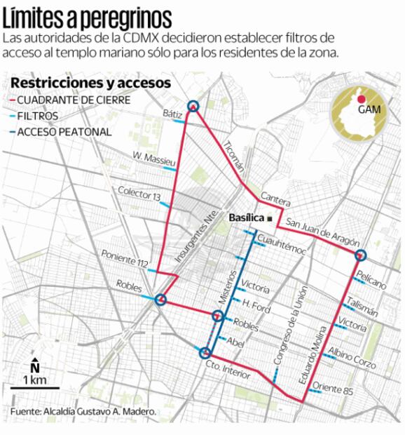 Cercarán inmediaciones de la Basílica