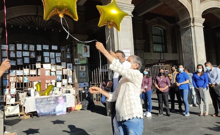 Con globos y una paloma, Alma pide por la búsqueda de su hijo, desaparecido hace 11 años