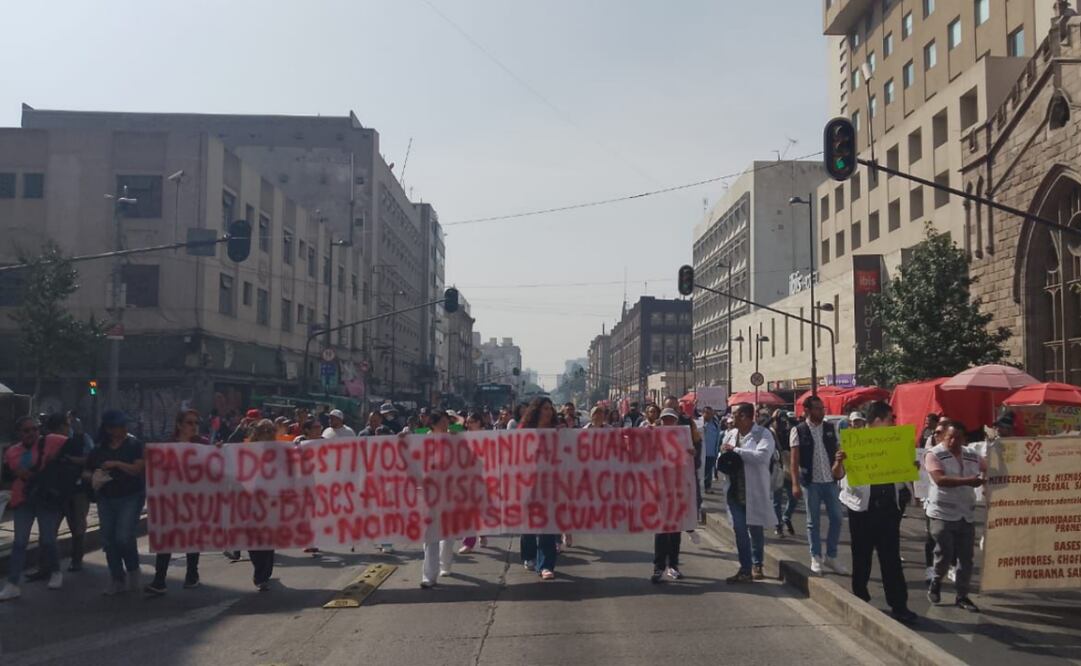Trabajadores de Salud de la Ciudad realizaron una manifestación para exigir mejores condiciones laborales (07/11/2024). Foto: Especial