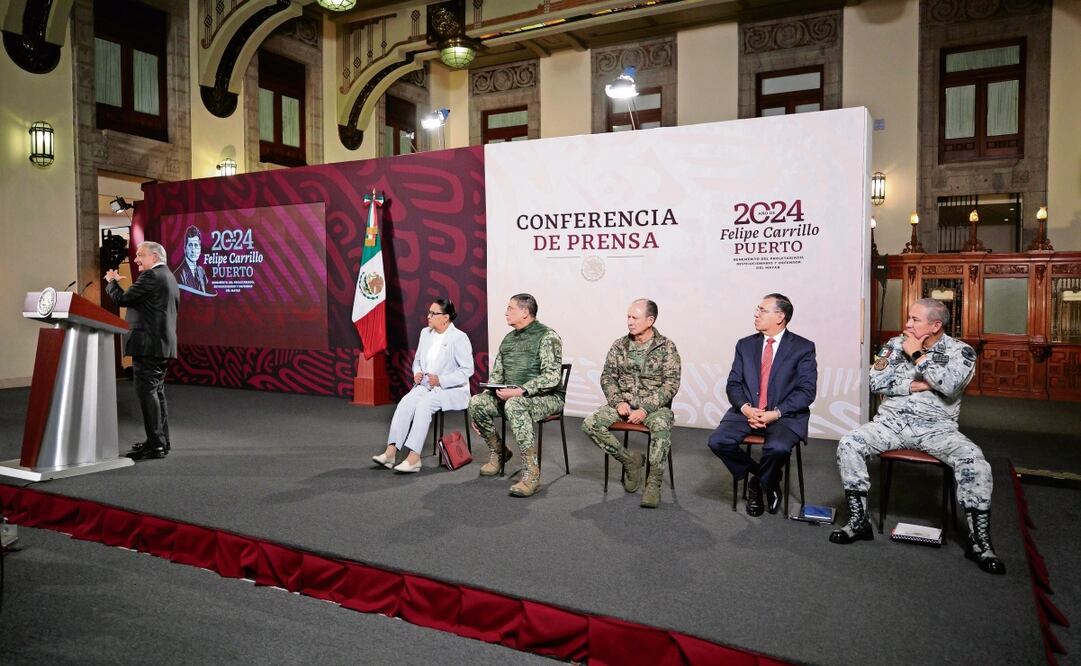 Los resultados del Informe de Cero Impunidad del gabinete de seguridad fueron presentados ayer, en la mañanera del presidente Andrés Manuel López Obrador. Foto: Presidencia