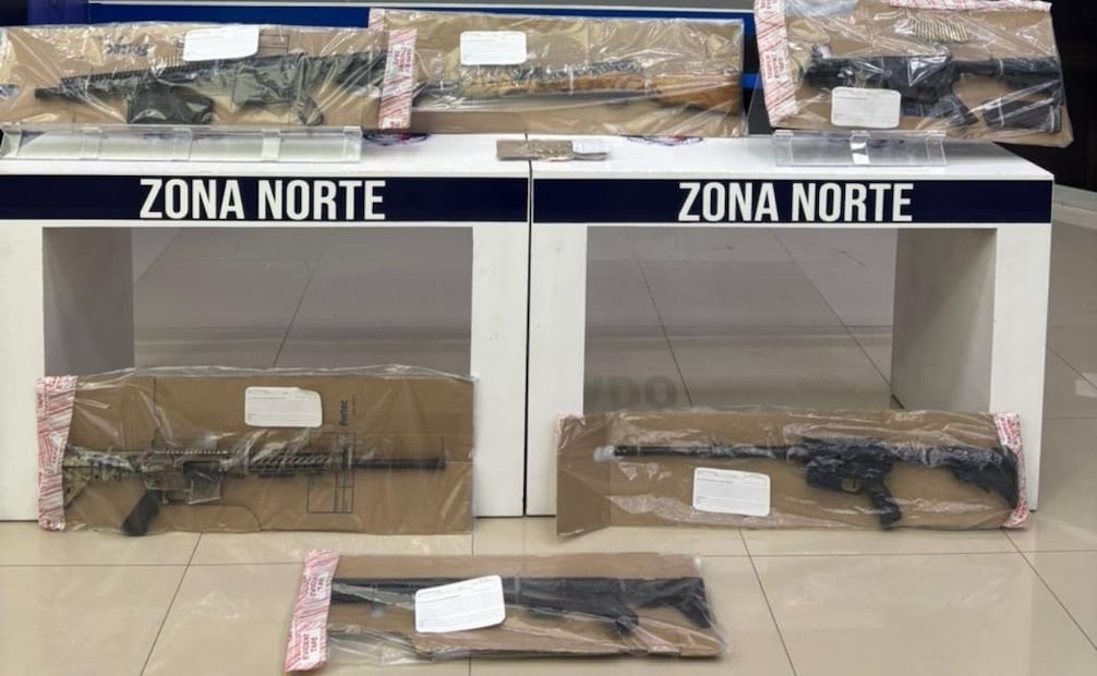 Durante la intervención, los agentes estatales aseguraron seis armas largas. | Foto: Especial.