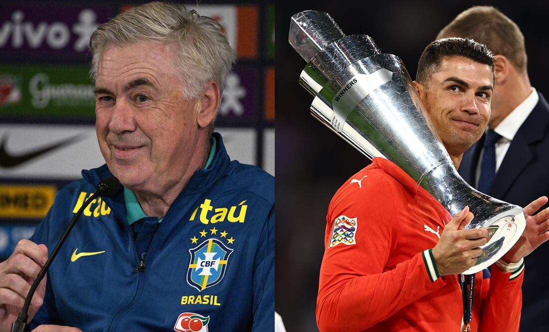Ancelotti felicita a Cristiano Ronaldo por ganar la UEFA Nations League / Foto: AFP/EFE