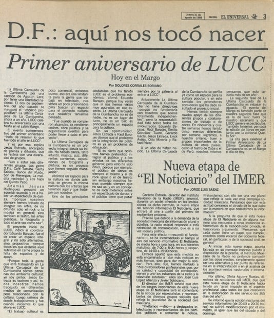 El multiforo LUCC, la última carcajada del rock en los 80