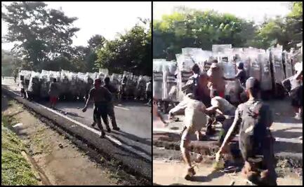 Video. Así fue el enfrentamiento entre migrantes y la Guardia Nacional en Chiapas