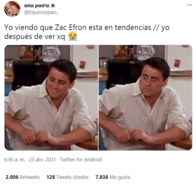 Impacta nuevo rostro de Zac Efron, lo llaman "Calamardo guapo"