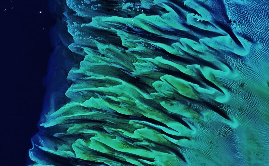Una foto de los Bancos de Bahamas, publicada en este 2020 por la NASA. Foto: Cortesía