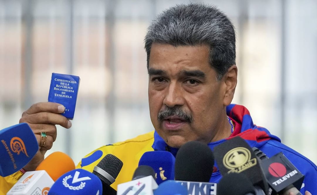 Nicolás Maduro después de votar en las elecciones presidenciales en Caracas. Foto: AP