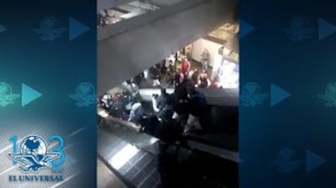Escalera eléctrica falla y provoca caos en Metro Tacubaya; hay 2 lesionados